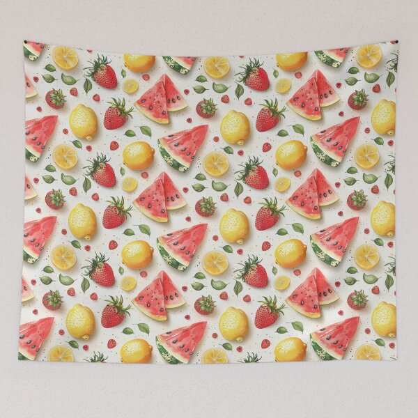 Item preview, Watercolor Strawberry and Citrus Delight designed and sold by NTGUILTY.