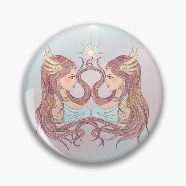 Item preview, Gemini Zodiac Sign Art – Gemini Woman Astrology Illustration designed and sold by Midnight789.