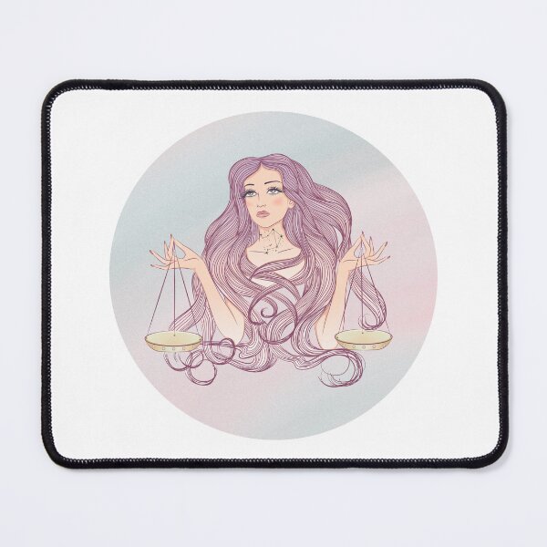 Item preview, Libra Zodiac Sign Art – Libra Woman Astrology Illustration designed and sold by Midnight789.