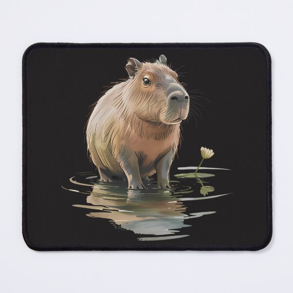 Item preview, Peaceful Capybara In Water: Cute Wildlife Illustration For Calm Nature Lovers designed and sold by elynne9.