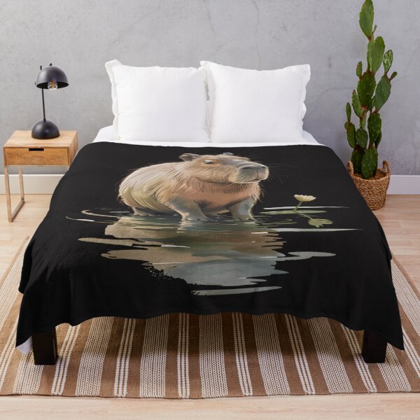Item preview, Peaceful Capybara In Water:  Cute Wildlife Illustration For Calm Nature Lovers designed and sold by elynne9.
