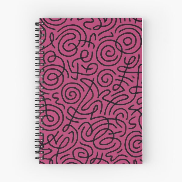 Item preview, Playful Abstract Spiral Line Pattern – Magenta & Black designed and sold by Velun.