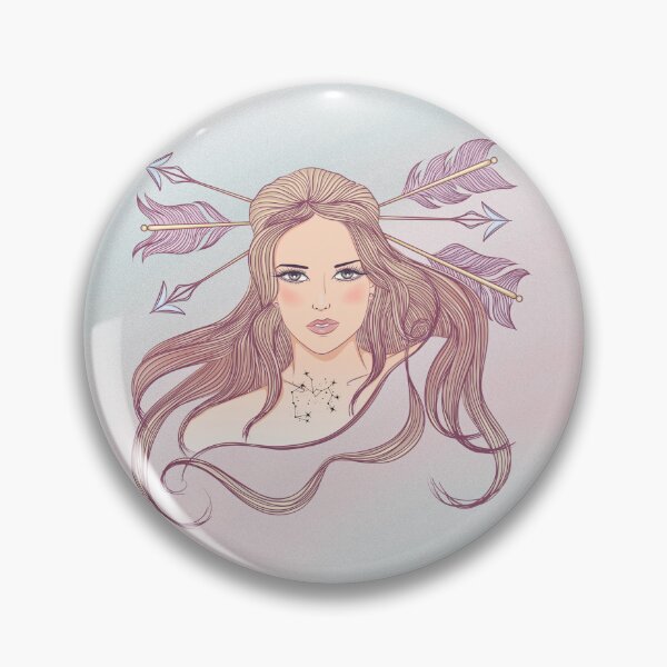 Item preview, Arte del signo zodiacal Sagitario: Ilustración astrológica de la mujer Sagitario designed and sold by Midnight789.