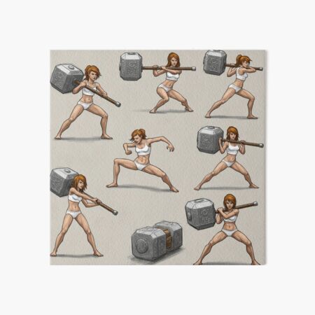 Empowered Warrior - Dynamic Female Strength Art Art Board Print