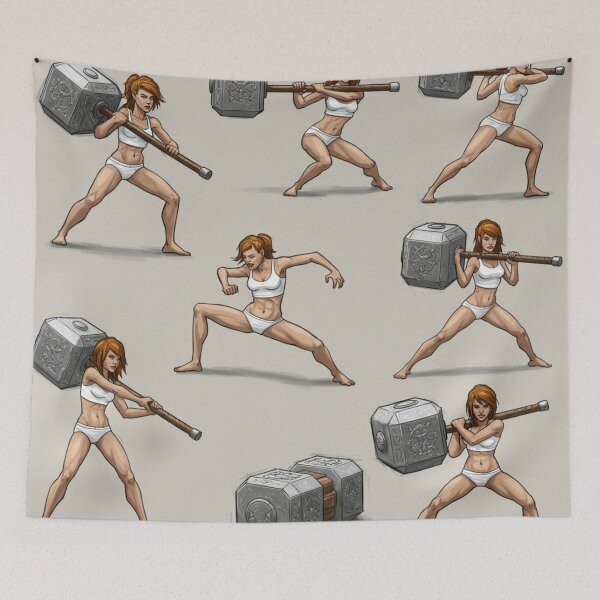 Item preview, Empowered Warrior - Dynamic Female Strength Art designed and sold by PhotiniaART.
