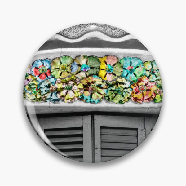 Item preview, floral window frame designed and sold by EmmePonsImages.