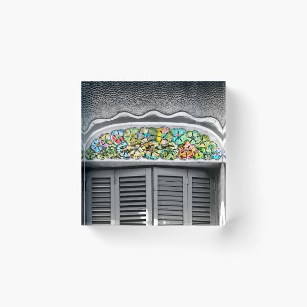 Item preview, floral window frame designed and sold by EmmePonsImages.