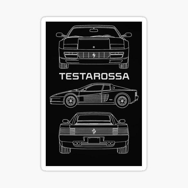 Poster Ferrari Testarossa, impression Supercar des années