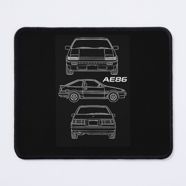 Item preview, Toyota AE86 Blueprint Style – JDM Icon Technical Line Art designed and sold by TheArtOfCar.
