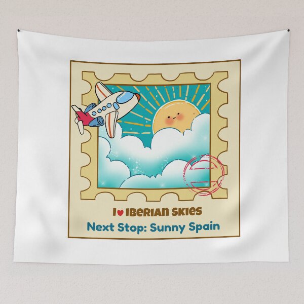 Item preview, Iberian Skies – Cute Travel Postcard Sticker designed and sold by Kakon-52.