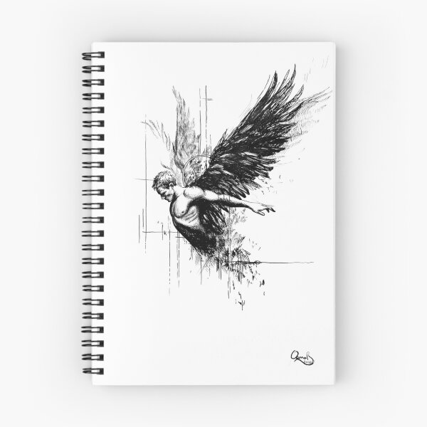 Item preview, Wings of the Unsaid, ink on paper, 2025, 21x29cm designed and sold by oanaunciuleanu.