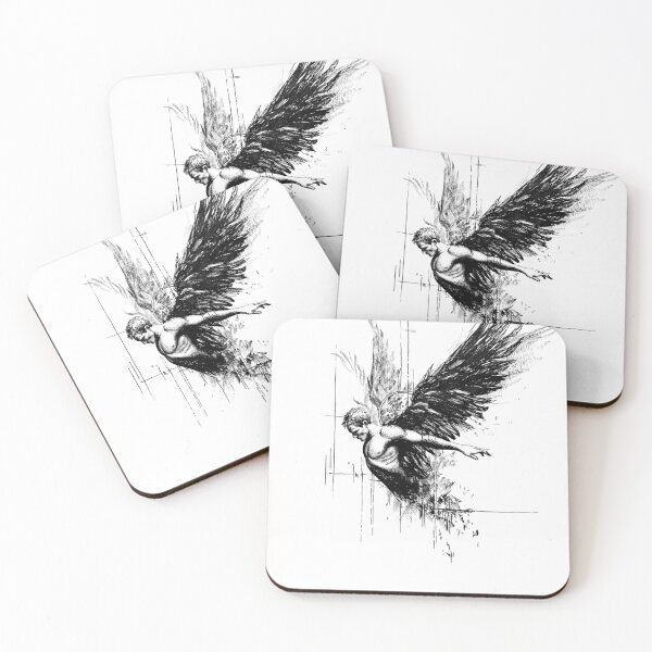Item preview, Wings of the Unsaid, ink on paper, 2025, 21x29cm designed and sold by oanaunciuleanu.