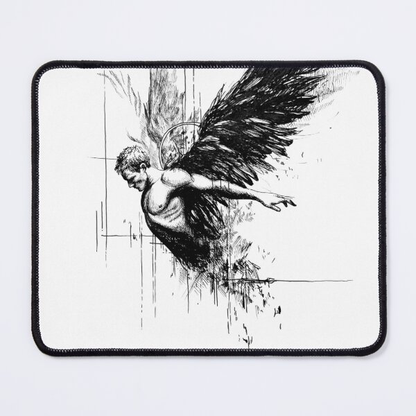 Item preview, Wings of the Unsaid, ink on paper, 2025, 21x29cm designed and sold by oanaunciuleanu.