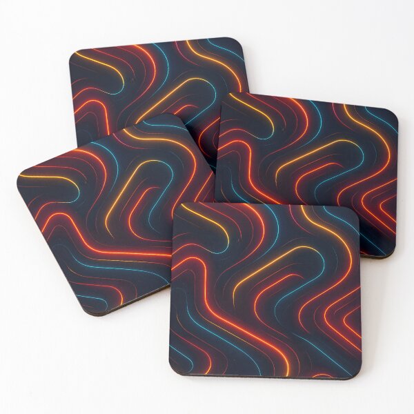 Item preview, Neon Tech Wave – Futuristic Light Flow Pattern designed and sold by Velun.