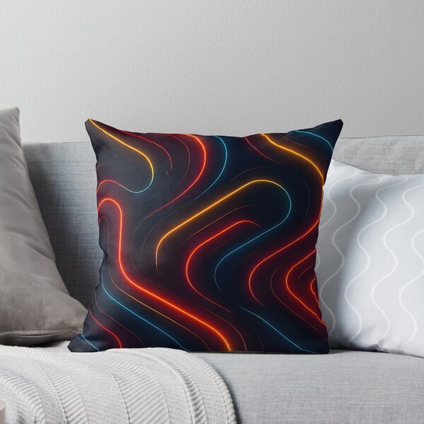 Item preview, Neon Tech Wave – Futuristic Light Flow Pattern designed and sold by Velun.