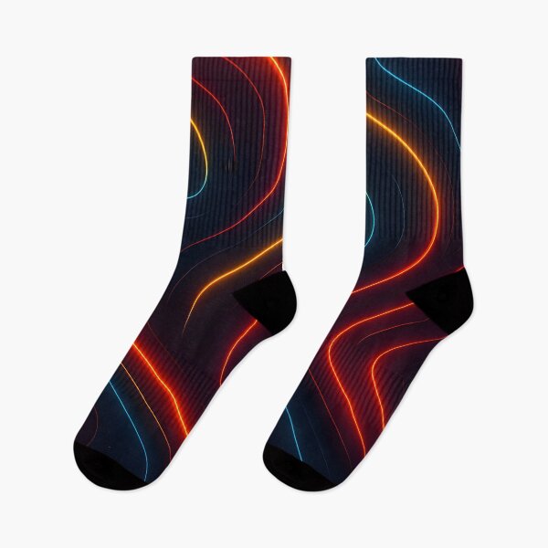 Aperçu de l'œuvre Neon Tech Wave – Motif de flux lumineux futuriste créée et vendue par Velun.