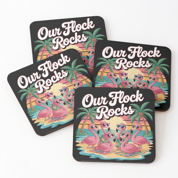 Item preview, Our Flock Rocks Flamingo Summer Vaction designed and sold by Pawel Oska.