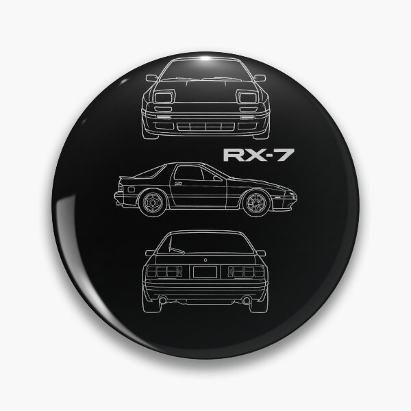Item preview, Mazda RX-7 FC3S Blueprint – 80s Rotary Icon Line Art Design designed and sold by TheArtOfCar.