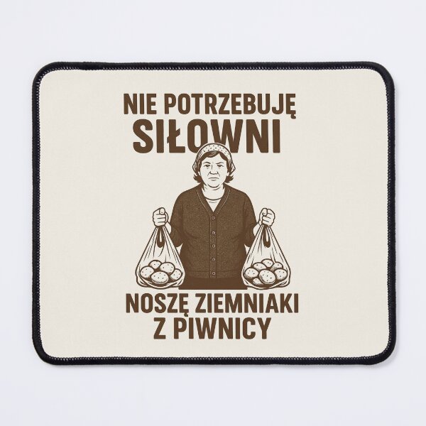 Item preview, Nie Potrzebuję Siłowni| Funny Polish Woman| Retro PRL Style designed and sold by Anniko Art Studio.