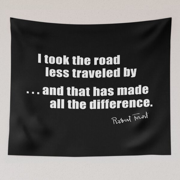 Item preview, The Road Less Traveled (Dark Edition) – Robert Frost Quote designed and sold by Daniel Hagerman.