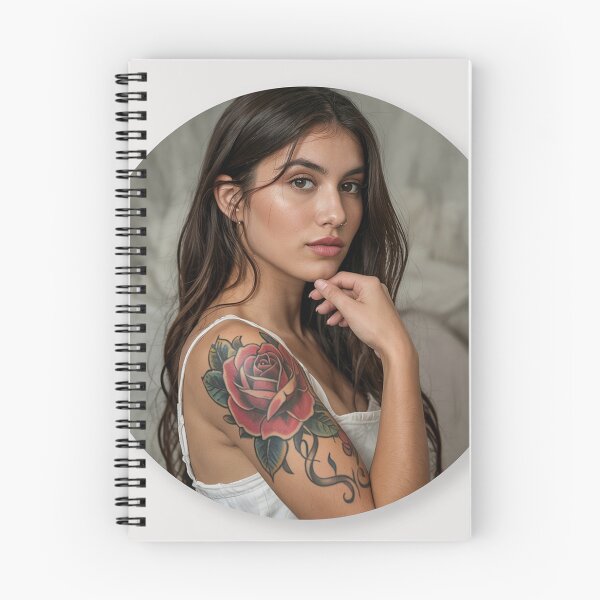 Item preview, A girl with a neo-traditional rose tattoo-2. designed and sold by Lilashakti ⭐️ ⭐️ ⭐️ ⭐️ ⭐️.