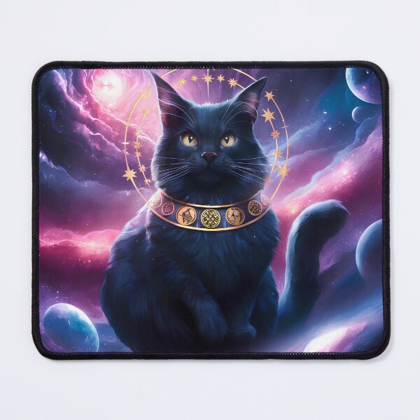 Item preview, Cat in the middle of space surrounded by stardust and celestial bodies designed and sold by Paul-Place.