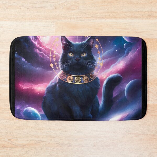Item preview, Cat in the middle of space surrounded by stardust and celestial bodies designed and sold by Paul-Place.