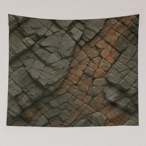 Item preview, Layered Stone Grid designed and sold by Kaleidoscope Print.