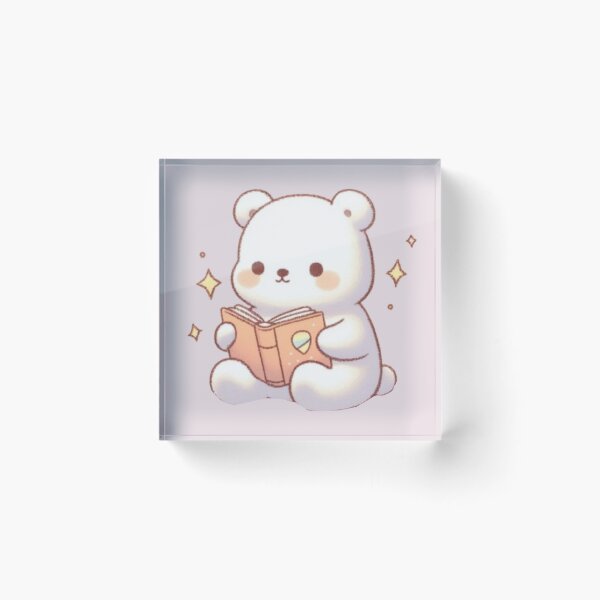 Item preview, Polar Bear reading a book designed and sold by Lastsnoww.