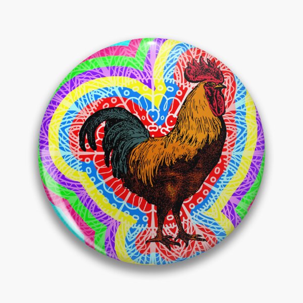 Item preview, Psychedelic Trippy Rooster with Mandala designed and sold by Prem-Adri.