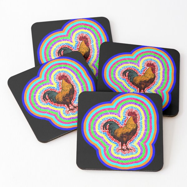 Item preview, Psychedelic Trippy Rooster with Mandala designed and sold by Prem-Adri.
