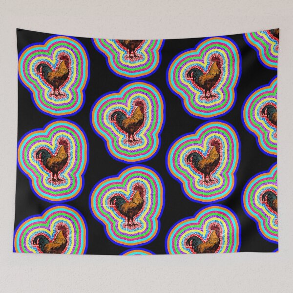 Item preview, Psychedelic Trippy Rooster with Mandala designed and sold by Prem-Adri.