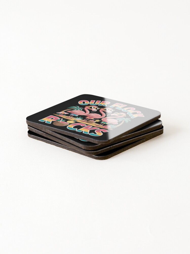 Thumbnail 4 of 5, Coasters (Set of 4), Our Flock Rocks designed and sold by BloomMarch.