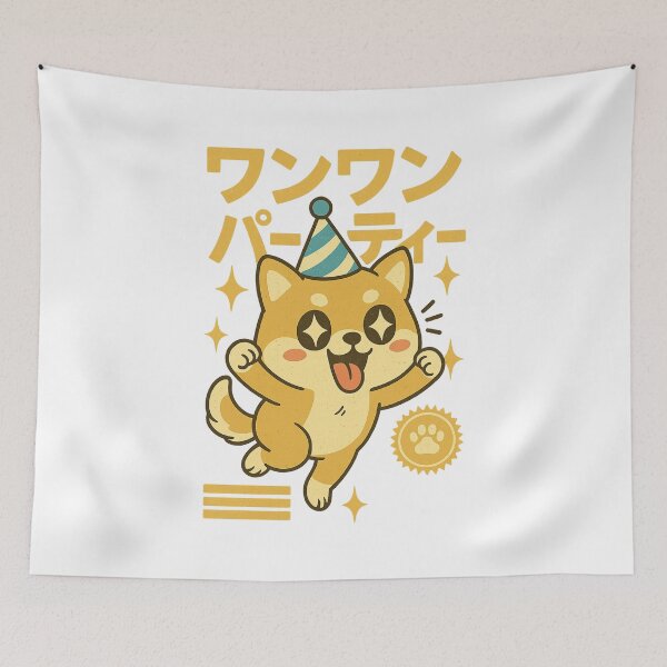 Item preview, Doggy Party - Japanese Vintage  designed and sold by Oni  Zuka.