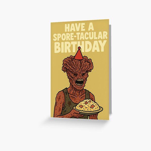 Item preview, Last of Us Inspired - Spore-tacular Zombie Birthday Card designed and sold by Olivia's Doodle Den.