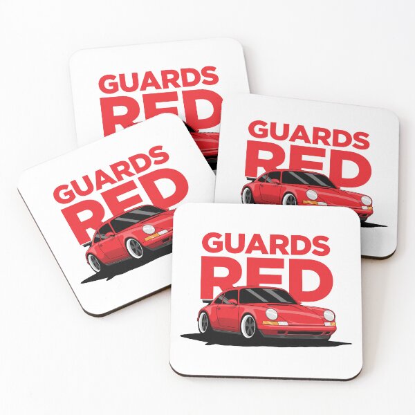 Item preview, Ilustración roja de los protectores del turbo Porsche 964 911 930 designed and sold by blackdogshop.