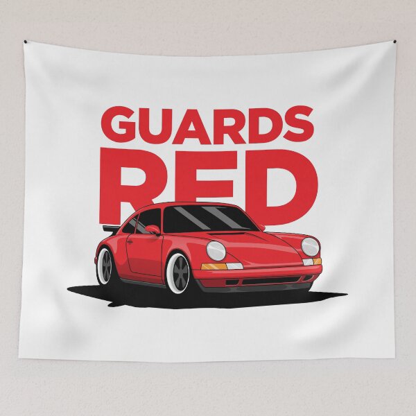 Item preview, Porsche 964 911 930 Turbo Guards Red Illustration designed and sold by blackdogshop.