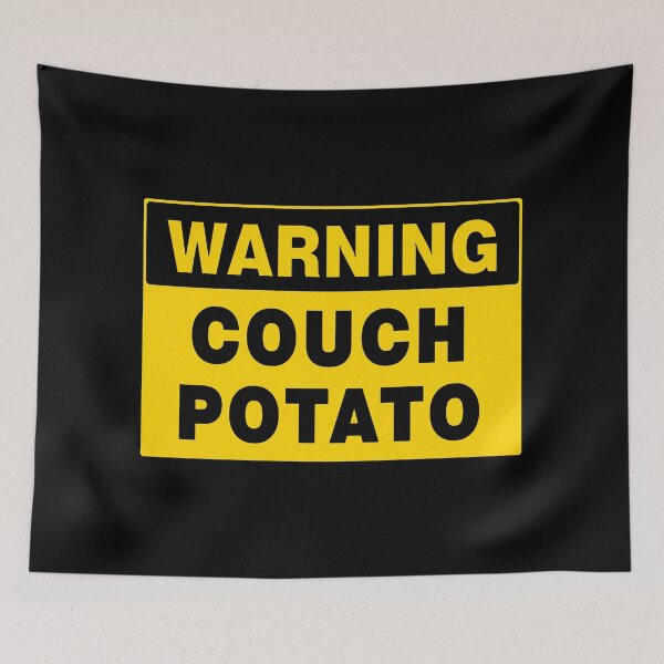 Item preview, WARNING SIGN, COUCH POTATO, INDUSTRIAL SIGNAGE, FUNNY designed and sold by AASparksDesigns.