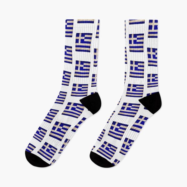 Item preview, Vintage Greece Flag Design – Retro Look – Square Motif designed and sold by KolbaVison.