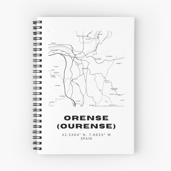 Item preview, Ourense Spain Black & White Minimalist Map Poster designed and sold by RM-Journey.