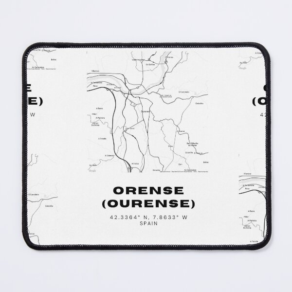 Item preview, Ourense Spain Black & White Minimalist Map Poster designed and sold by RM-Journey.