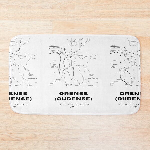 Item preview, Ourense Spain Black & White Minimalist Map Poster designed and sold by RM-Journey.