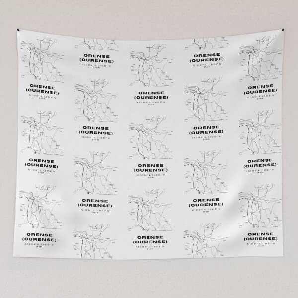 Item preview, Ourense Spain Black & White Minimalist Map Poster designed and sold by RM-Journey.