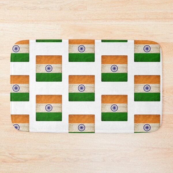 Item preview, Vintage India Flag Design – Retro Look – Square Motif designed and sold by KolbaVison.
