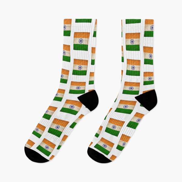 Item preview, Vintage India Flag Design – Retro Look – Square Motif designed and sold by KolbaVison.