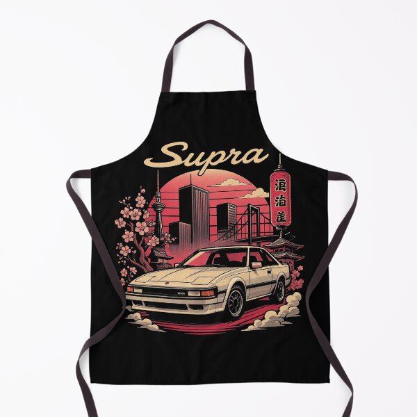 Item preview, 1986 Toyota Supra Japanese Retro Cityscape Art – JDM Sunrise Scene Illustration designed and sold by TheArtOfCar.