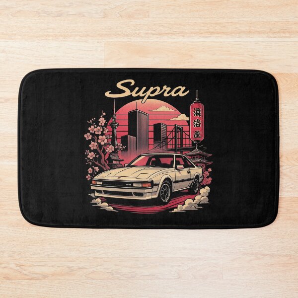 Item preview, 1986 Toyota Supra Japanese Retro Cityscape Art – JDM Sunrise Scene Illustration designed and sold by TheArtOfCar.