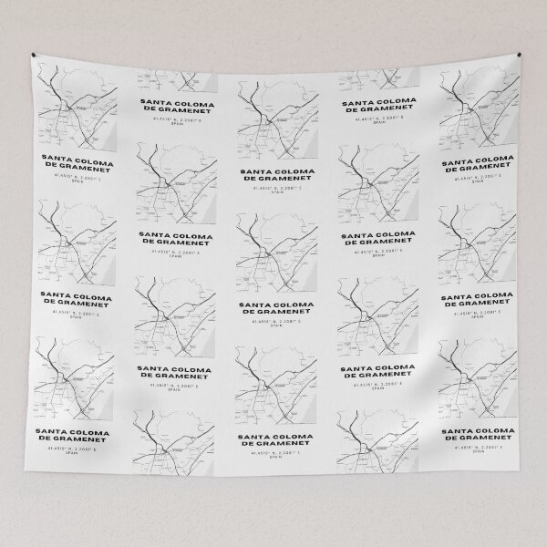 Item preview, Santa Coloma de Gramenet Minimalist Map Print – Modern City Poster designed and sold by RM-Journey.