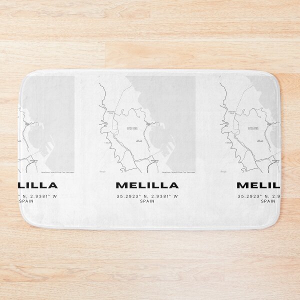 Item preview, Melilla Spain City Map – Minimalist Black & White Print designed and sold by RM-Journey.