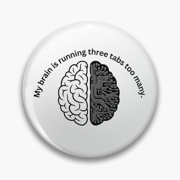 Item preview, Three Tabs Too Many – Overthinking Meme Quote Shirt designed and sold by WyrdsEdge.